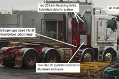 Gen 20  hydrogen  ystems on 16 litre truck