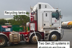Twin Gen 20 Hydrogen systems on 15 iitre coogee chemicals truck