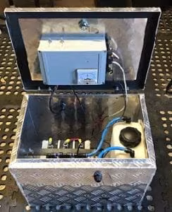 Gen 10 hydrogen generator in aluminum enclosure box from Hydrogenfuelsystems Australia