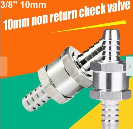 10 mm , 3/8" non return check valve