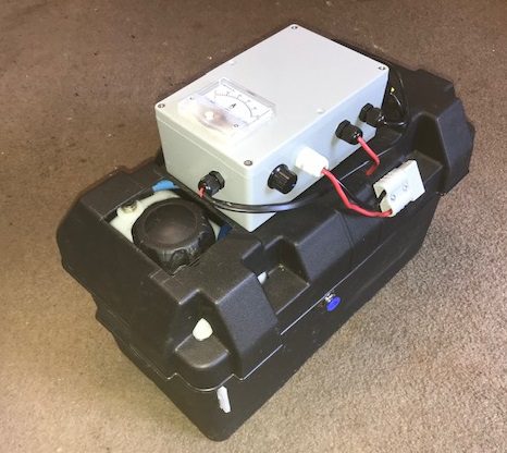 Gen 10 Hydrogen generator with refill socket cutaway in battery box lid 41 cm x 21 x 33 cm high oct 7 2023