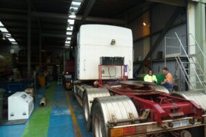 Two Gen 20 Hydrogen systems mounted on rear of 16 liter coogee chemicals truck