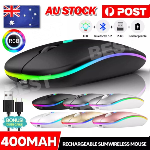 rechargable mouse - usb/ bluetooth