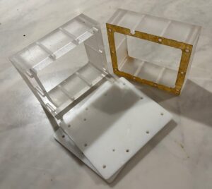 acrylic cell and HDPE covers 160mm x 135 mm x 50 mm