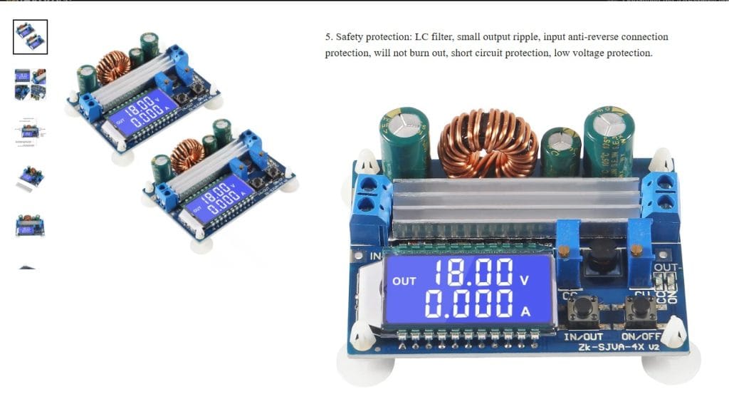 Buck Booster Module Buck Boost DC-DC 5.5-30V to 0.5-30V 4A 35W converter module ...
