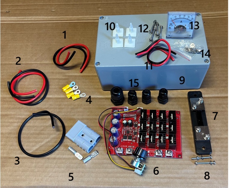 POWER SUPPLY 5 NUMBERED PARTS for assembly - follow instructions provided on website https://hydrogenfuelsystems.com.au