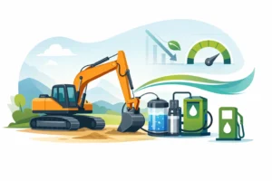Excavator HHO Performance Example for Fuel Savings